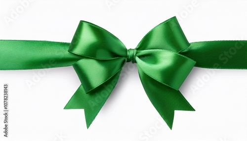 green ribbon bow