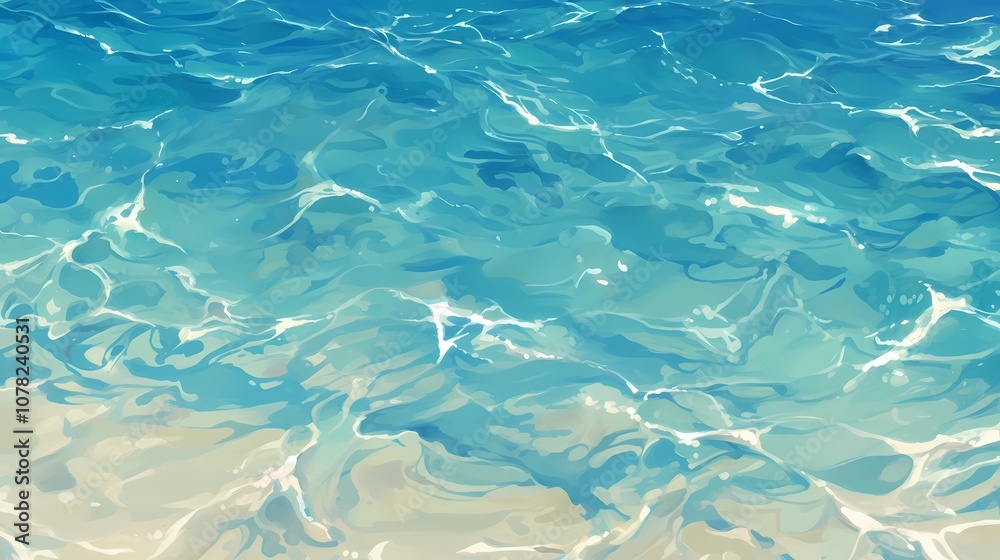 beach sea water texture illustration poster background