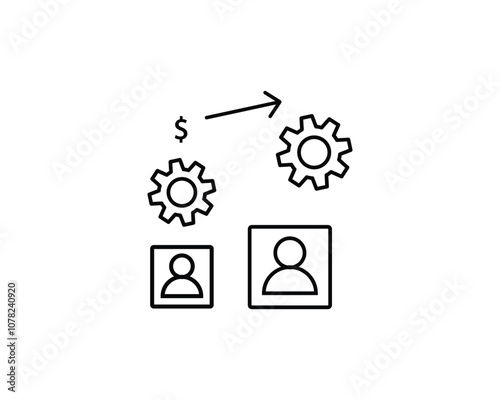 Business management icon vector symbol design illustration
