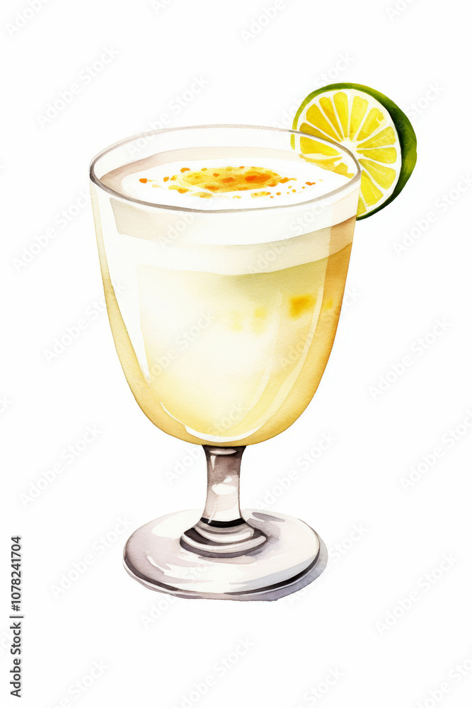 Pisco Sour Day Refreshing citrus cocktail with lime garnish for summer parties Pisco Sour Day Refreshing citrus cocktail with lime garnish for summer parties