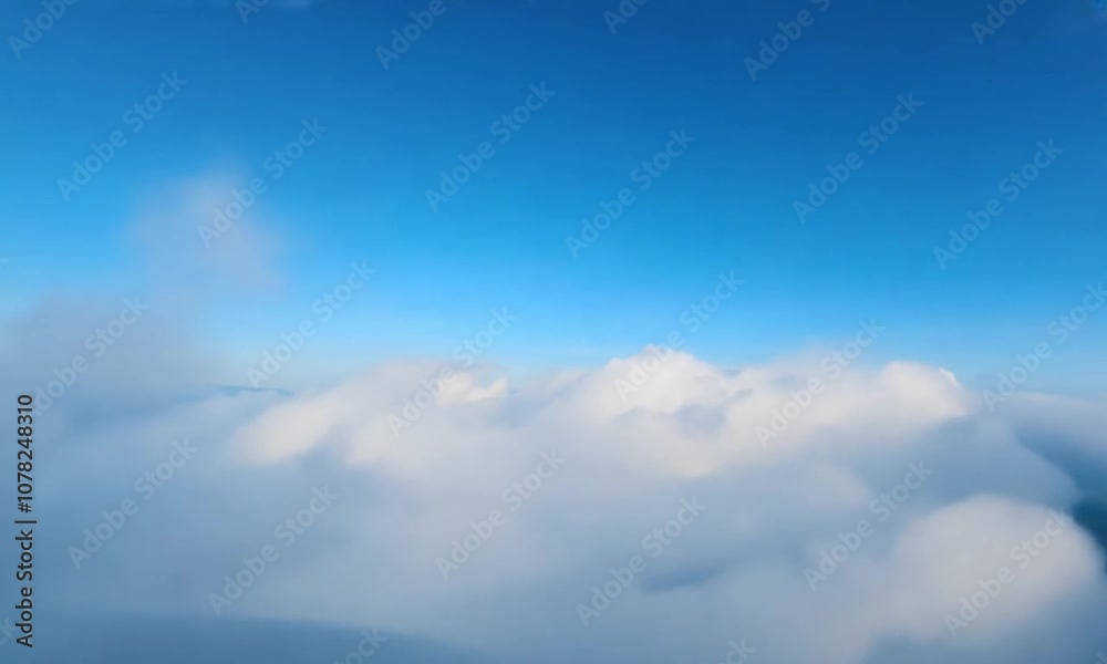 青空と雲、ドローンのような撮影 青空と雲、ドローンのような撮影