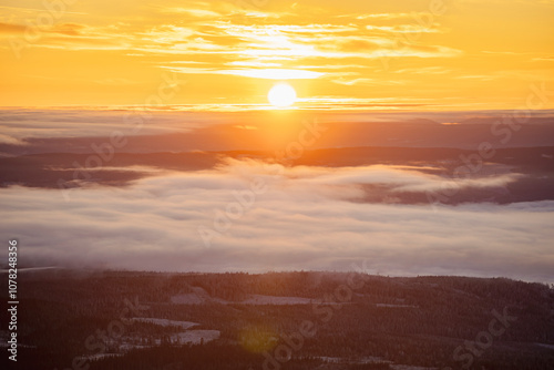 Sunset Hafjell Norway photo