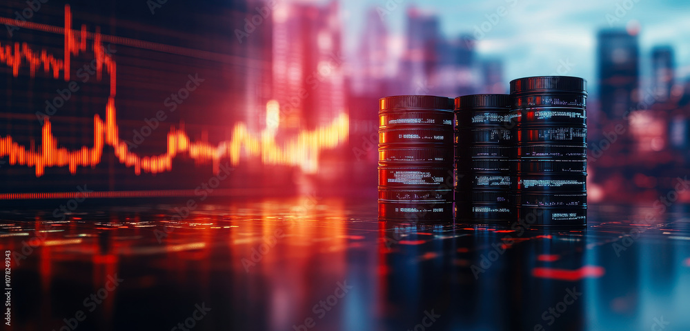 Crude Oil Price Increase and Petrochemical Industry Trading Data Chart Banner Crude Oil Price Increase and Petrochemical Industry Trading Data Chart Banner