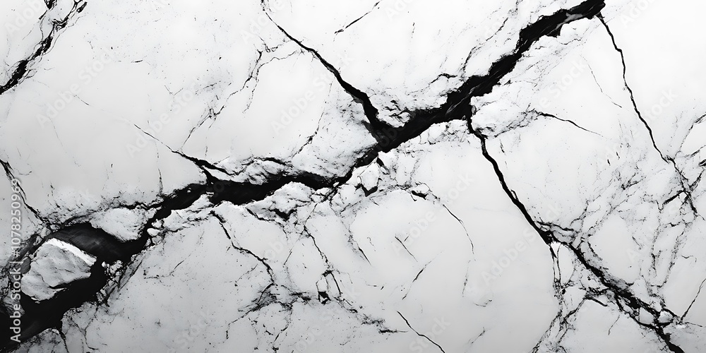 Obraz premium Simple white marble texture with veins