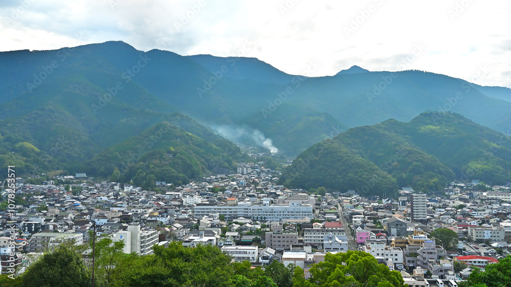 Obraz premium 宇和島城天守閣からの眺め 愛媛県宇和島市