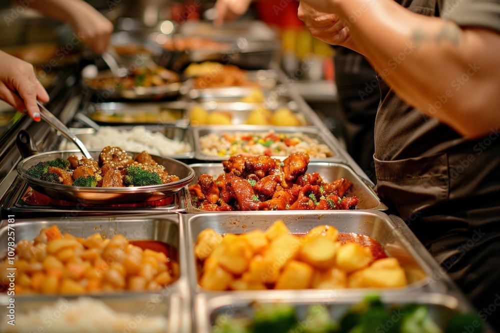 Food Buffet in a Restaurant Food Buffet in a Restaurant