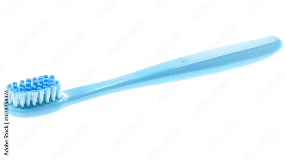 Blue toothbrush with soft bristles isolated on transparent background Blue toothbrush with soft bristles isolated on transparent background