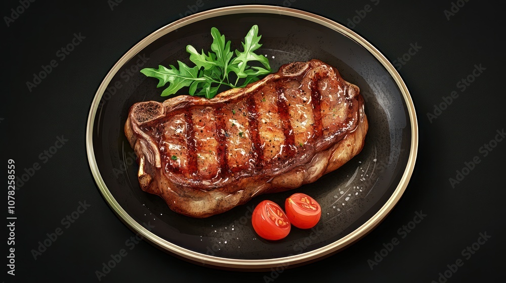 Grilled Steak with Cherry Tomatoes and Arugula Grilled Steak with Cherry Tomatoes and Arugula