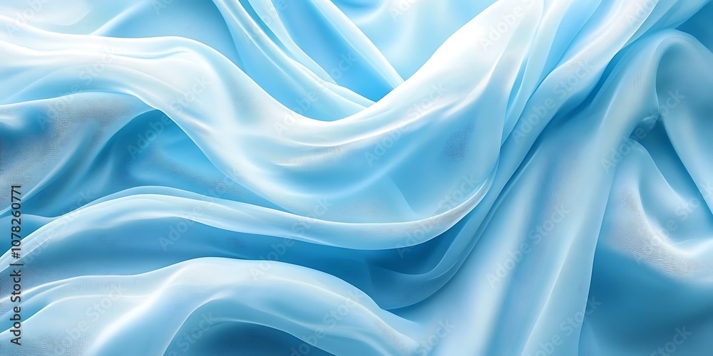 Fototapeta premium Soft flowing blue fabric texture