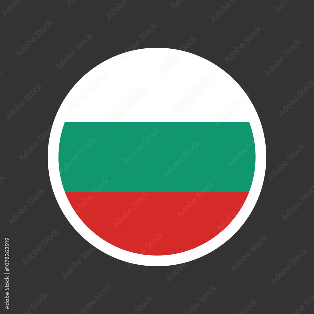 Bulgaria flag element design vector on isolated background Bulgaria flag element design vector on isolated background