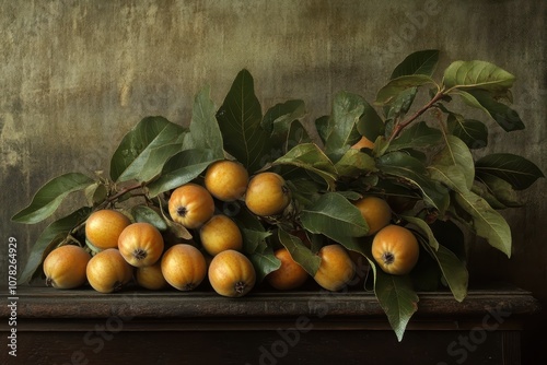 Fruits of the loquat tree from Japan