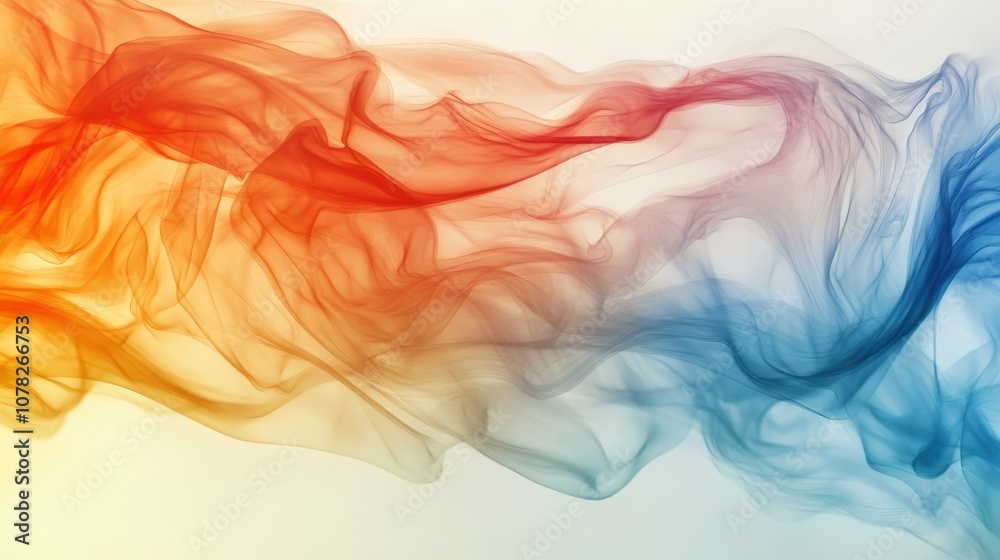 Abstract Swirling Smoke in Red, Orange, and Blue Hues Abstract Swirling Smoke in Red, Orange, and Blue Hues
