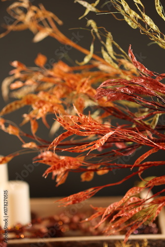 Rustic Dried Flowers and Natural Decorations for Autumn and Winter Seasonal Home Decor