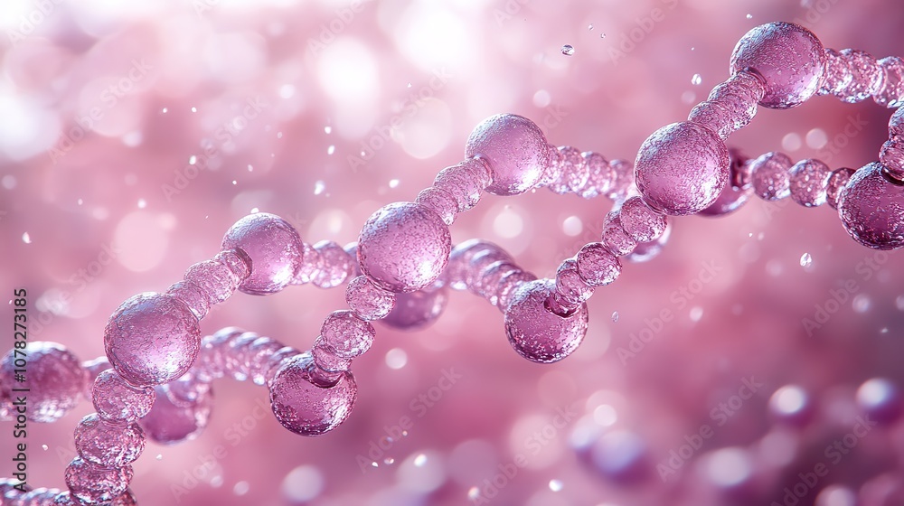 dna and purple cosmetics liquid ball 3d rendering dna and purple cosmetics liquid ball 3d rendering