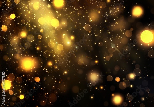 Abstract Gold Bokeh Background