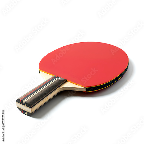 Classic Ping Pong Paddle Isolated on White 