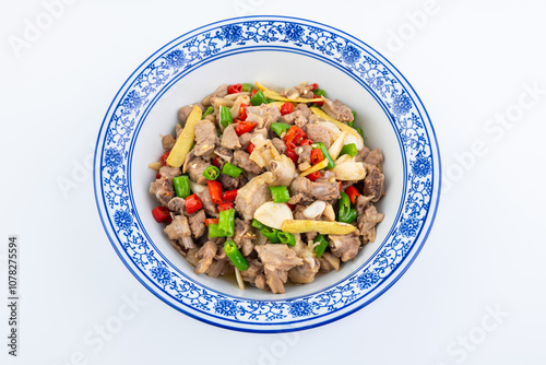 A bowl of Hunan pepper fried duck