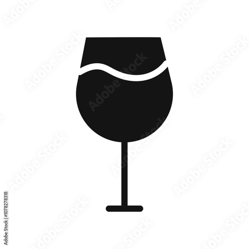 Cocktail icon Flat simple outline set