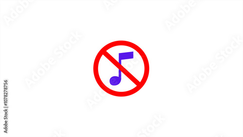 No allowed music, audio icon. flat design music symbol, note symbol.no music icons Free Download No allowed music, audio icon. flat design music symbol, note symbol.no music icons - GFXLoad