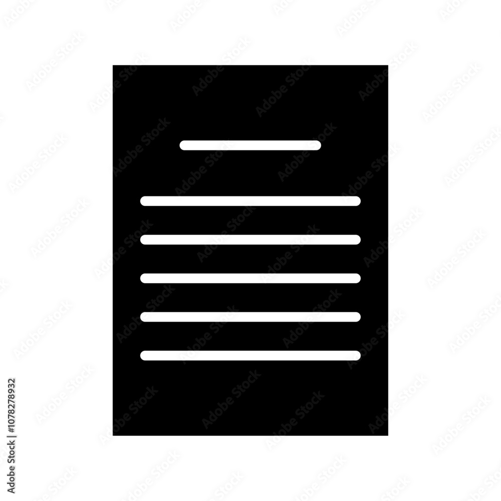 Document icon Flat simple outline set Document icon Flat simple outline set