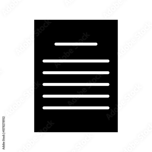 Document icon Flat simple outline set