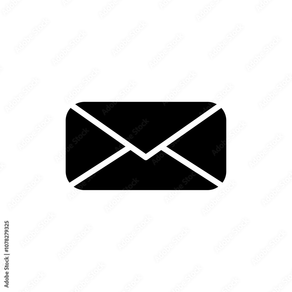 Envelope icon Flat simple outline set Envelope icon Flat simple outline set