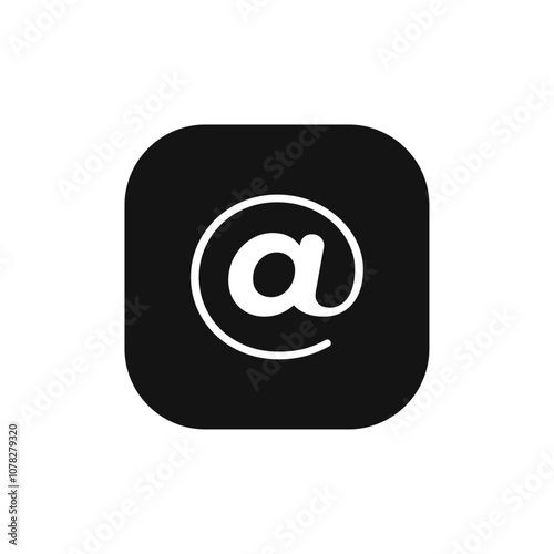 Email button icon Flat simple outline set