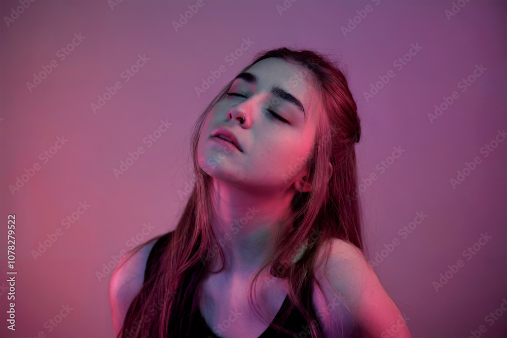 Fototapeta premium employee portrait gradient background