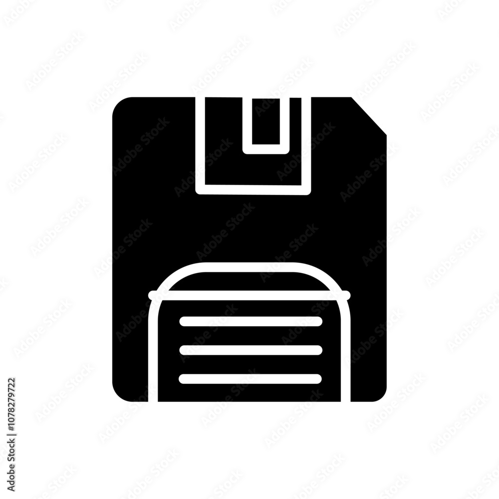 Floppy disk icon Flat simple outline set Floppy disk icon Flat simple outline set