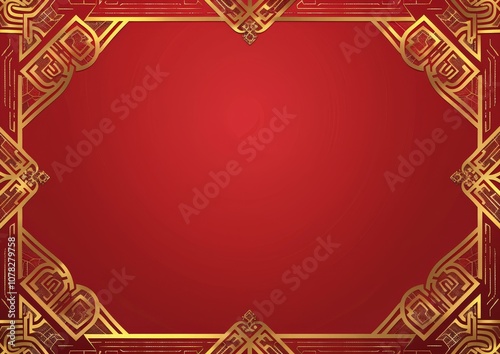 Red and Gold Decorative Frame