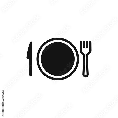 Food icon Flat simple outline set