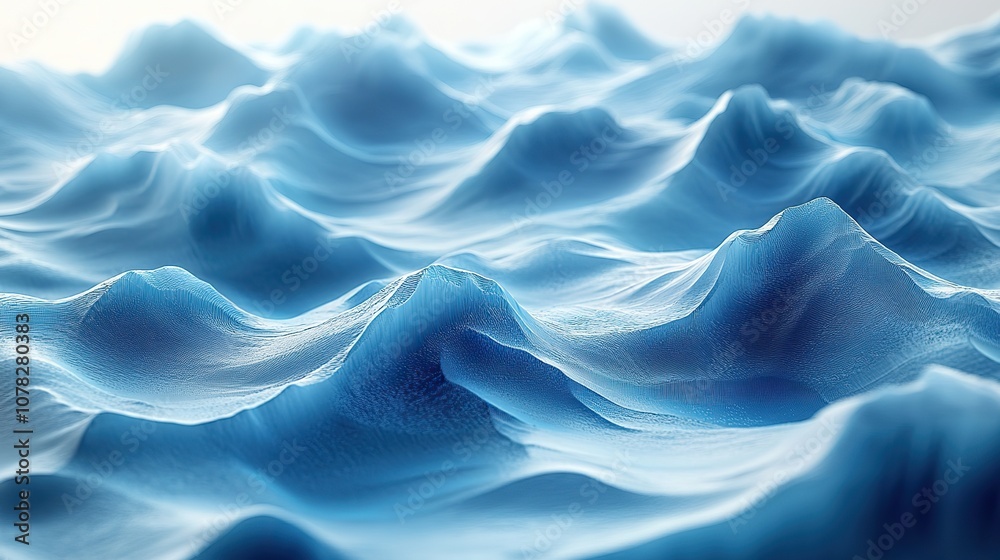 Obraz premium flowing wave lines curve pattern 3d rendering