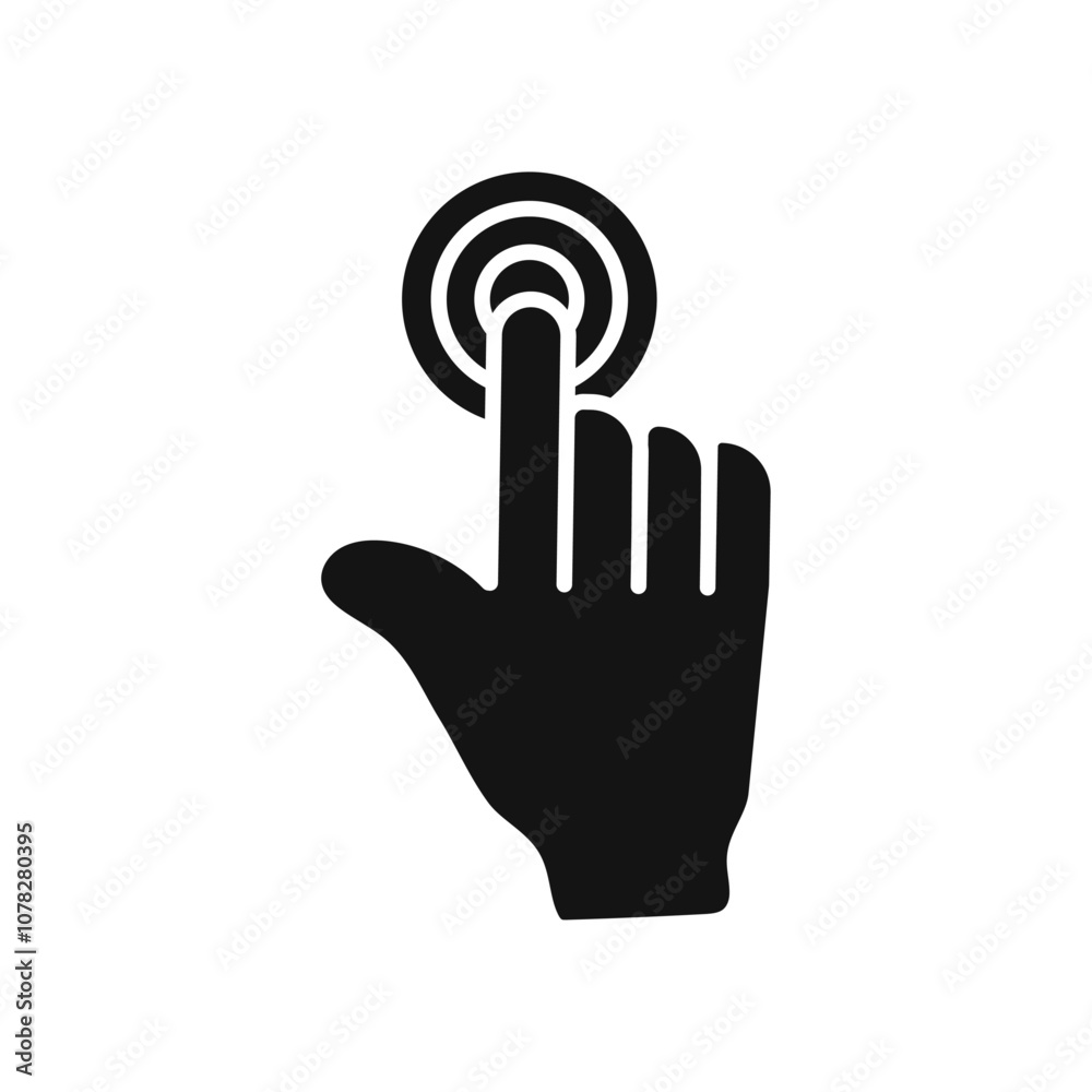 Hand pointer icon Flat simple outline set Hand pointer icon Flat simple outline set