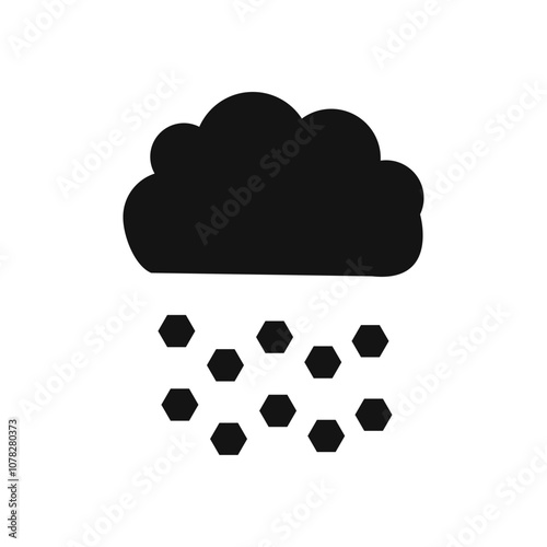 Hail icon Flat simple outline set