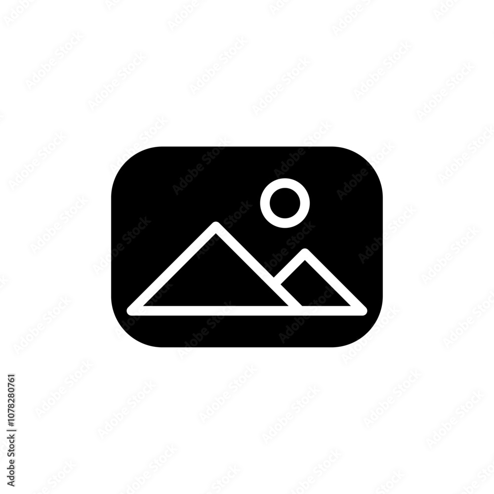 Image icon Flat simple outline set Image icon Flat simple outline set