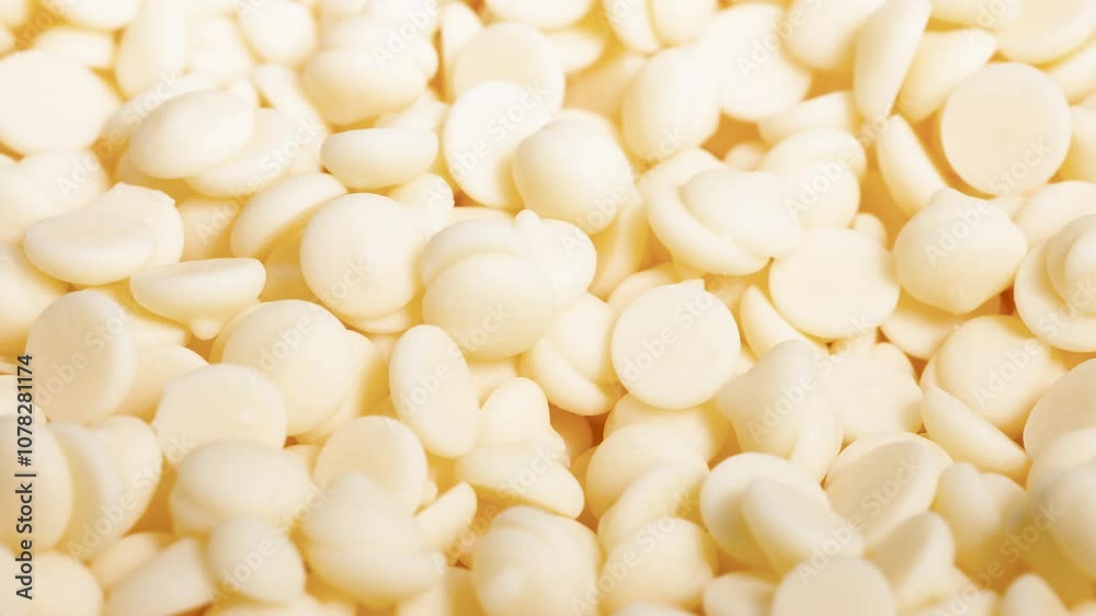 White Chocolate Chips Close-Up White Chocolate Chips Close-Up