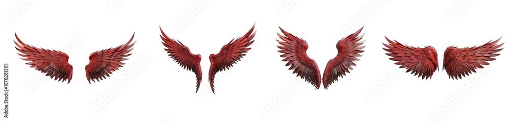 Fototapeta premium red wings (png)