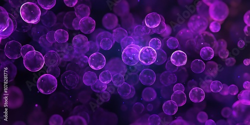 Neon purple particles with glow