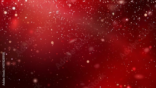 Red Abstract Background with Sparkling Lights