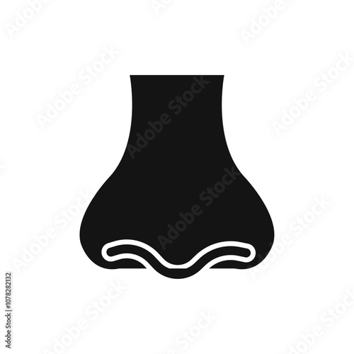 Nose icon Flat simple outline set