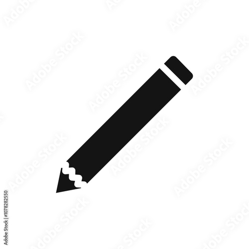 Pencil icon Flat simple outline set