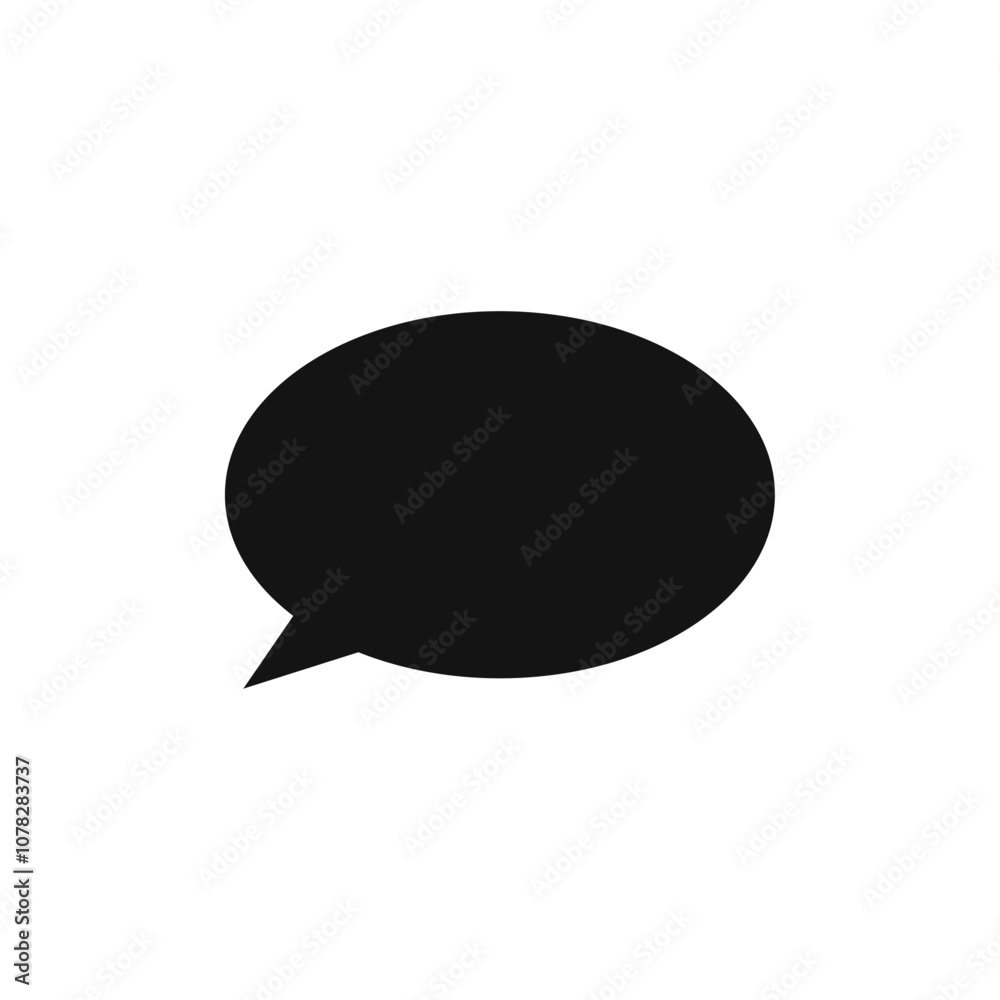 Speech bubble icon Flat simple outline set Speech bubble icon Flat simple outline set