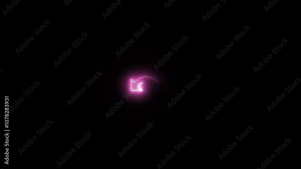 Glowing looping neon arrows animation on black background Glowing looping neon arrows animation on black background