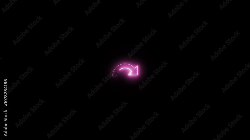 Glowing looping neon arrows animation on black background Glowing looping neon arrows animation on black background