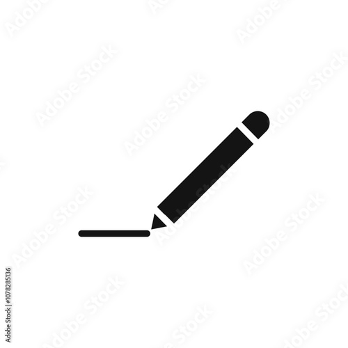 Writing icon Flat simple outline set