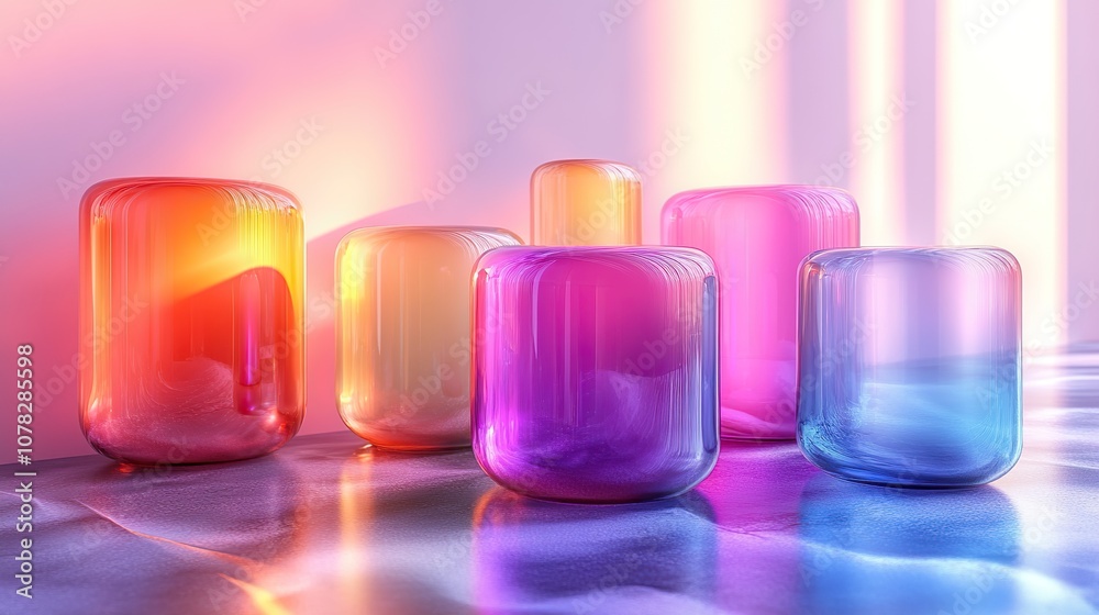 gradient glass with white background 3d rendering gradient glass with white background 3d rendering