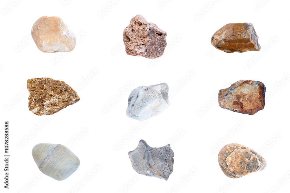 Stones isolated on white background Stones isolated on white background