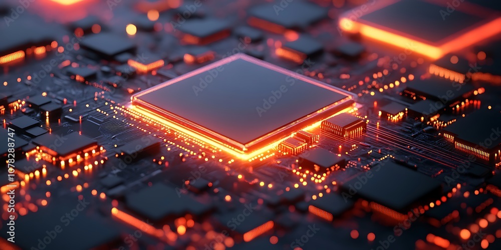 Digital glowing circuit board design Digital glowing circuit board design
