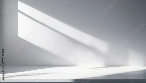 Wallpaper Mural Pale gray wall with soft, cool morning light from nearby window. Torontodigital.ca