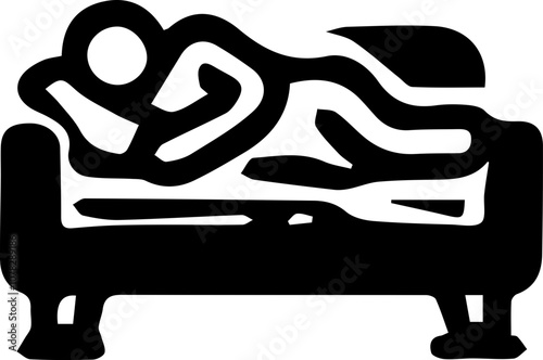 chilling person lay in sofa